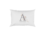 Personalised Misty Dusty Pastel Alphabet Floral Name Initial Letter Pillow Case
