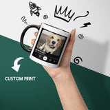 Personalised Music Player Heat Sensitive Colour Changing Mug Novelty Gift Cup