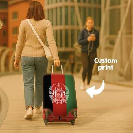 Afghanistan Flag Suitcase Cover Travel Gift Stretch Luggage Protector Custom