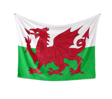 Wales Flag Welsh Dragon Custom Made Soft Warm Fleece Blanket Home Decor Throw