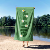 Personalised Custom Name Groovy Daisy Font Soft Absorbent Beach Bath Sheet Towel
