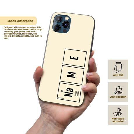 Science Chemistry Alphabet Name Personalised Custom - Printed iPhone Black Case