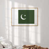 Pakistan Flag Design Custom Wall Art Poster Moon Star Picture Print & Gift Decor