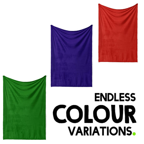 Personalised Name Colourful Retro Novelty Soft Fleece Mink Blanket Gift Decor