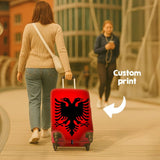 Albania Flag Suitcase Cover Travel Gift Stretch Fit Luggage Protector Custom