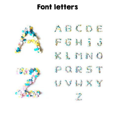 Personalised Confetti Handmade Font Customised Printed Soft Pillowcase Pillow