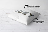 Personalised Geometal 3D Name Print Soft Square Filled Cushion Throw Decor