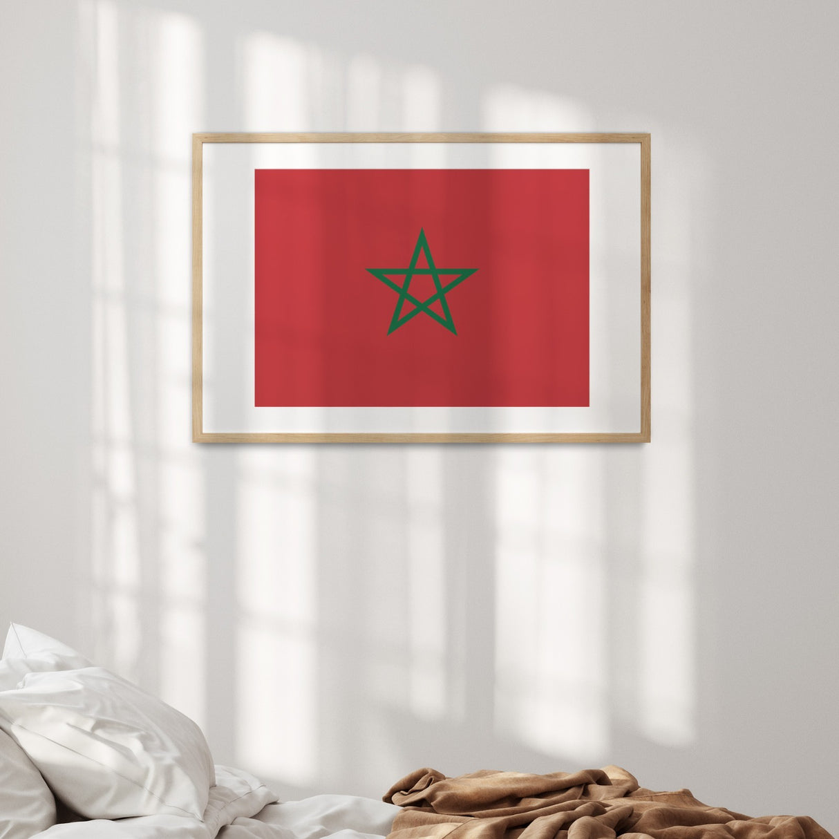 Morocco Flag Moroccan Design Custom Wall Art - Poster Picture Print Decor Home