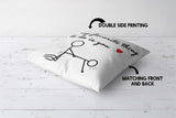 My Favourite Thing To Do Is You Valentines Cheeky Square Filled Cushion Decor