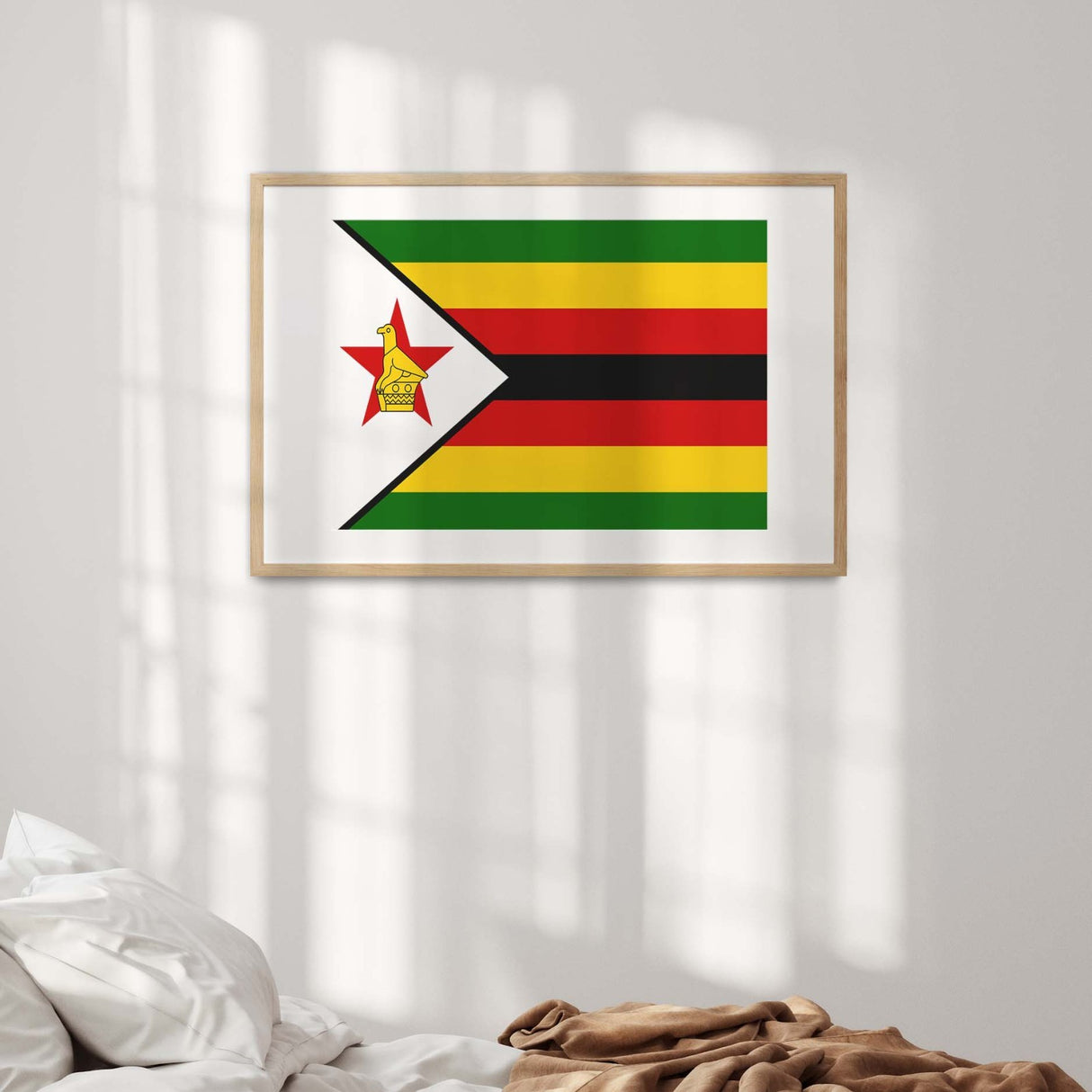 Zimbabwe Flag Patriotic Custom Wall Art - Poster Picture Print Decor Gift Home