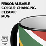 South Africa Flag SA Design Tea Gift Heat Sensitive Magic Colour Changing Mug