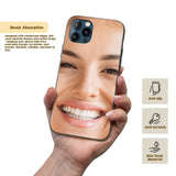 Face Zoom In Funny Joke Cover - Personalised Custom - Printed iPhone Black Case