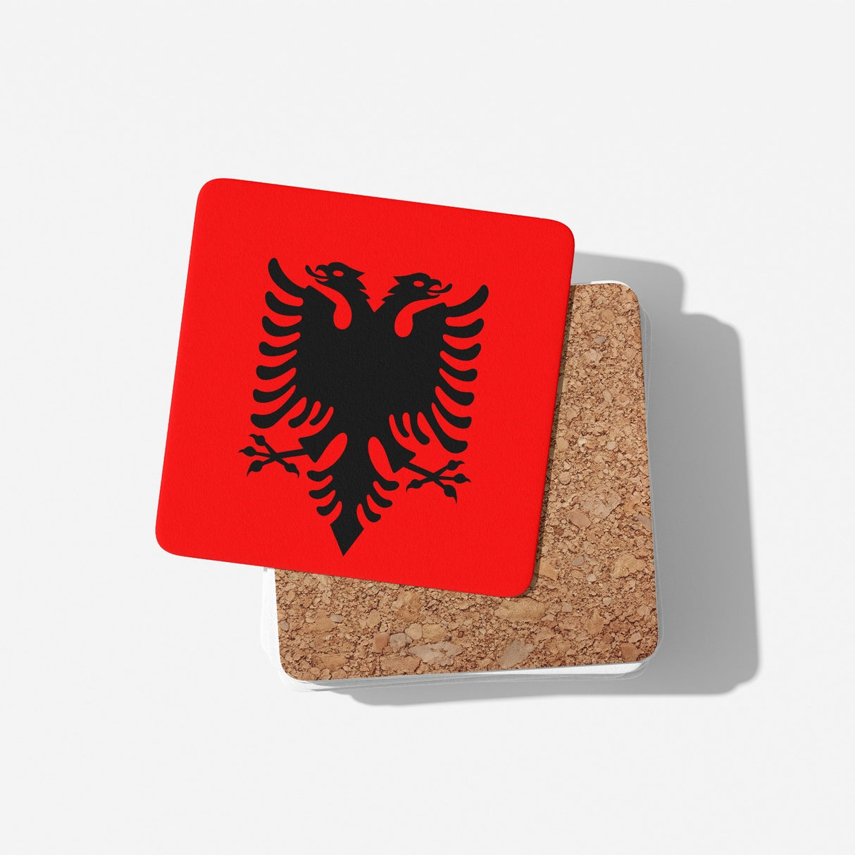 Albania Flag Patriotic Coffee Tea Mug Cup Set Coaster Home Gift Him Her Custom