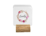 Personalised Name Floral Wreath Coffee Tea Mug Gift 11oz Mug + Coaster
