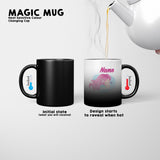 Personalised Custom Name Mermaid Heat Sensitive Colour Changing Novelty Mug