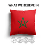 Morocco Flag Moroccan Design Filled Square Cushion Decorative Throw Gift Size
