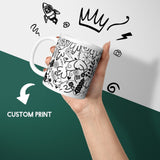 Floral Willy Print Rude Cheeky Funny Gift Coffee Tea Mug Coaster Option Him Her