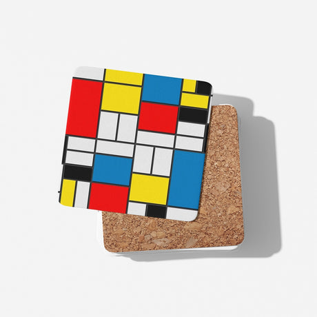 Piet Mondrian Painters Art Custom Coffee Tea Mug Coaster Set Option Gift Him Her