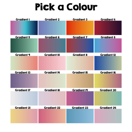 Personalised Name Gradient Two Tone Coloured Single Bed Duvet Cover + Pillowcase