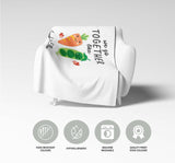 We Go Together Like Peas Carrots Valentines Anniversary Fleece Mink Blanket Gift