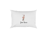 Personalised Floral Watercolour Hand Paint Effect Alphabet Floral Name Pillow