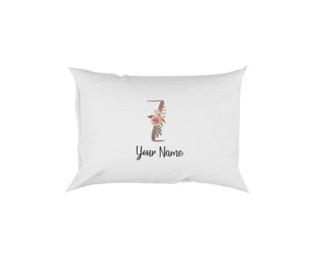 Personalised Floral Watercolour Hand Paint Effect Alphabet Floral Name Pillow