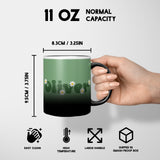 Personalised Custom Plain Groovy Font Daisy Heat Sensitive Colour Changing Mug
