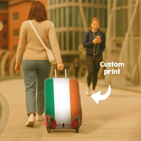 Irish Ireland Flag Custom Suitcase Cover Gift Stretch Fit Luggage Protector Cool