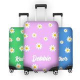 Simple Daises Name Cute Gift Custom Luggage Cover Personalise Suitcase Protector