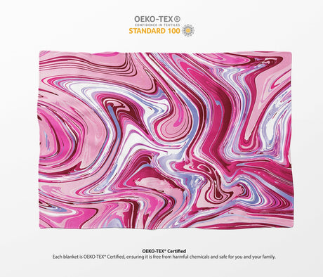 Liquid Marble Abstract  Custom Design Novelty Fleece Mink Blanket Throw Gift