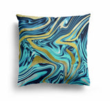 Liquid Marble Custom Design Coloured Novelty Square Filled Cushion Decor Gift