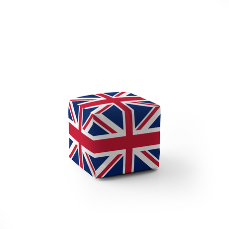 Great British Flag Union Jack Ottoman Filled Pouffe Footrest Inc Washable Cover