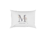 Personalised Misty Dusty Pastel Alphabet Floral Name Initial Letter Pillow Case