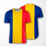 Romania Flag Design Custom All-Over Printed Unisex T-Shirt - Top Patriotic Tee