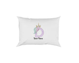 Personalised Unicorn Sparkly Kids Girls Monogram Alphabet Initial Letter Pillow