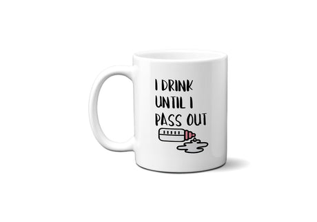 I Drink Till I Pass Out Baby Bottle Child Funny Humour Coffee Tea 11oz Mug 