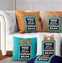 Personalised My Favourite Human Bean Name Novelty Soft Square Fill Cushion Throw