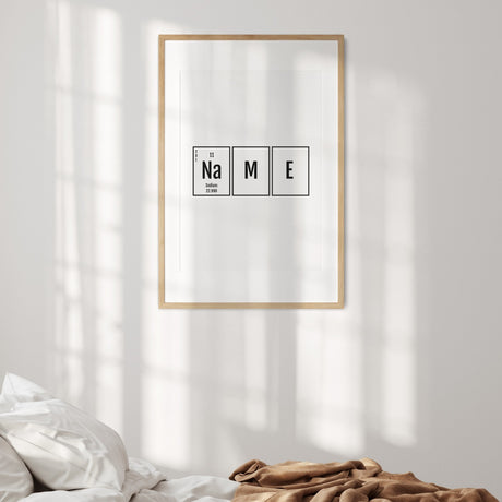 Personalised Science Chemical Alphabet Custom Wall Art Poster  Quality Print