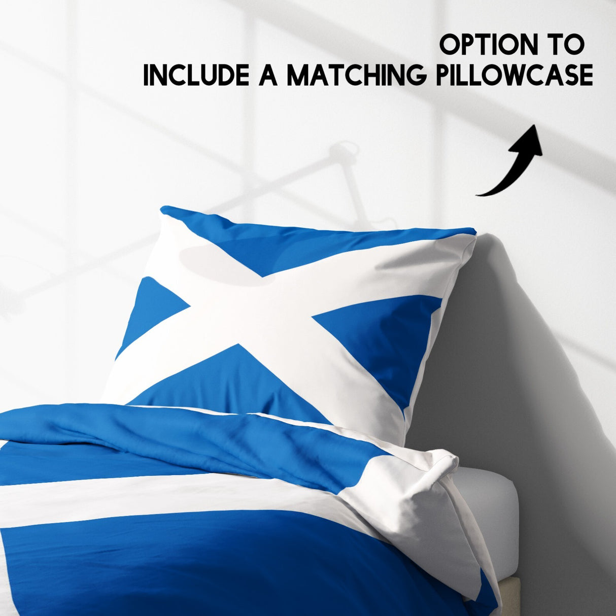 Scotland Flag Scottish Cross Single Size Bed Duvet Cover Quilt + Pillowcase Set