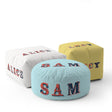 Personalise Vintage Ornament Name Kids Font Ottoman Filled Pouffe Washable Cover