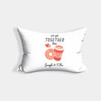 We Go Together Like Coffee + Donut Personalised Cheeky Funny Romantic Pillowcase