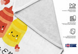 We Go Together Ketchup + Mustard Personalised Text Custom Beach Bath Sheet Towel
