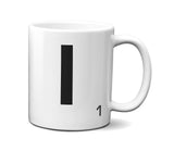 Scrabble Inspired Letter Mug Personalised Gift AZ Letters Gift 11oz Ceramic