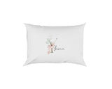 Personalised Your Name Gentle Botanical Blush Initial Letter Pillow Case Gift