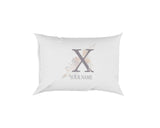 Personalised Misty Dusty Pastel Alphabet Floral Name Initial Letter Pillow Case