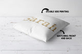 Personalised Name Vector Golden Alphabet Soft Square Filled Cushion Throw Decor