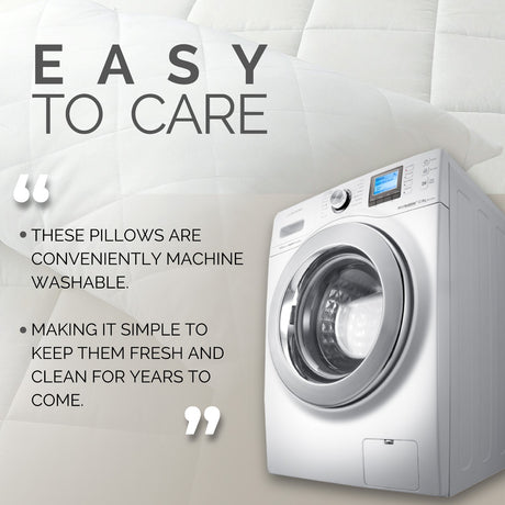 Pillows 2 Pack Hotel Quality Luxury Quilted Cover Anti-Allergy Premium Filled