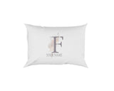 Personalised Misty Dusty Pastel Alphabet Floral Name Initial Letter Pillow Case