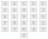 Personalised Misty Dusty Pastel Alphabet Floral Name Initial Letter Pillow Case