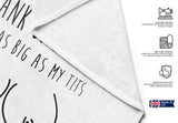 I Wish My Bank Balance Rude Joke Custom Coloured Novelty Beach Bath Sheet Towel